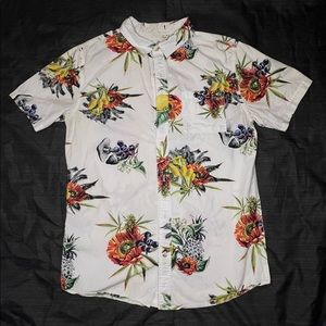On The Byas Button Up Floral Design Shirt